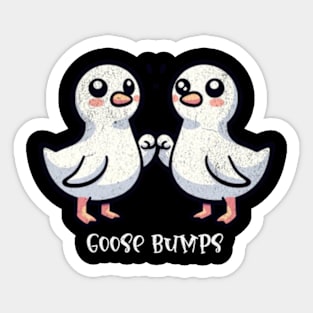 Goose Bumps Funny Geese Meme Gen Z Cartoon Animal Sticker